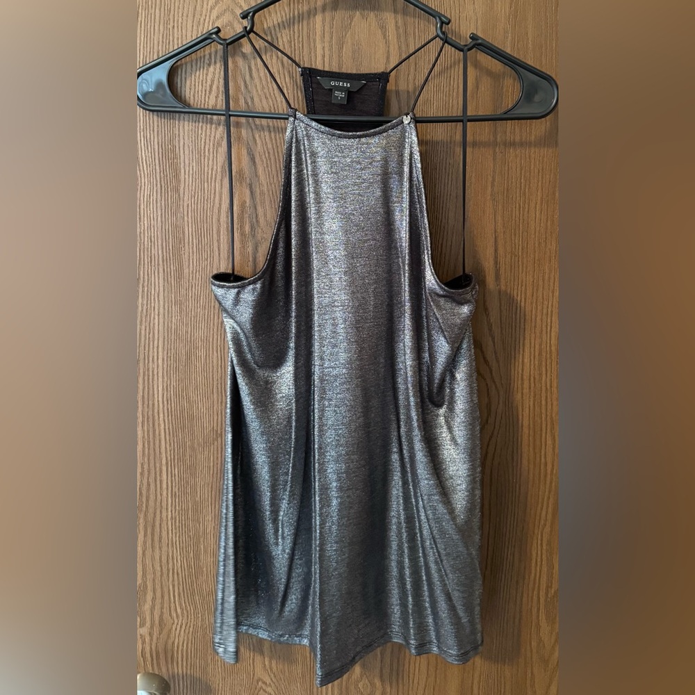 Guess Shimmering Black Tank Top